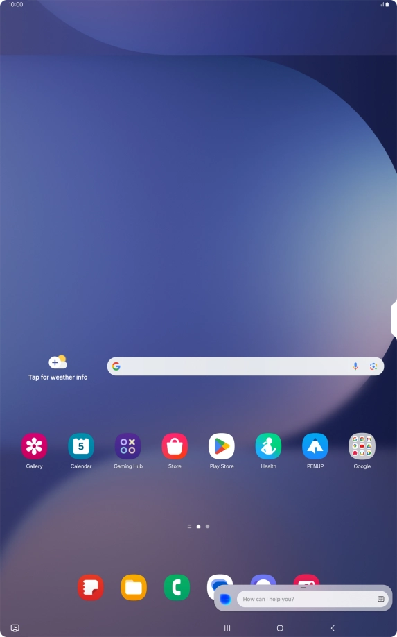 Say, in your own words, what you would like your tablet to do. OPEN [app], CALL [contact], SEARCH THE WEB FOR [information].