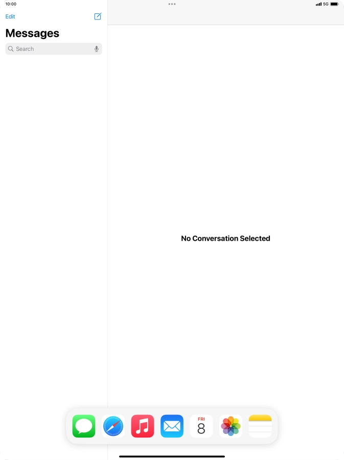 Slide your finger downwards on Dock to minimise it.