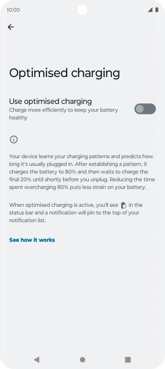 Press the indicator next to 