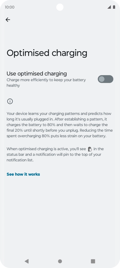 Press the indicator next to 