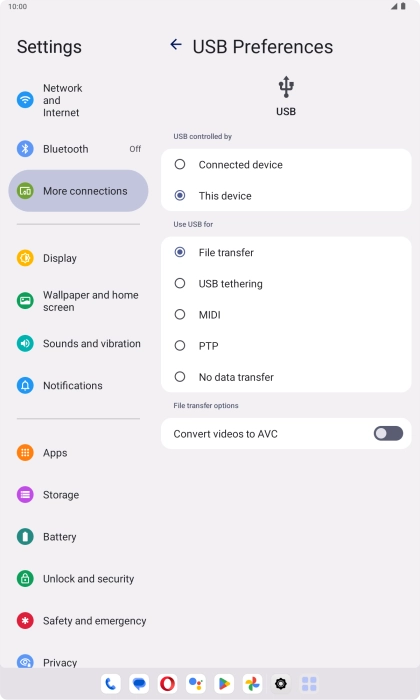 Press File transfer.