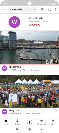 Press the required video clip.