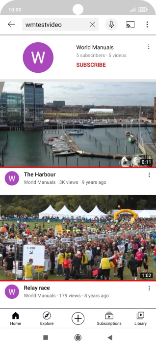 Press the required video clip.