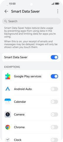 Press the indicators next to the required apps to turn the function on or off. Press the indicators next to the required apps to turn the function on or off.