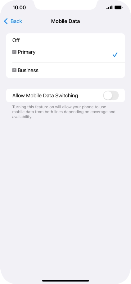 Press the required price plan.