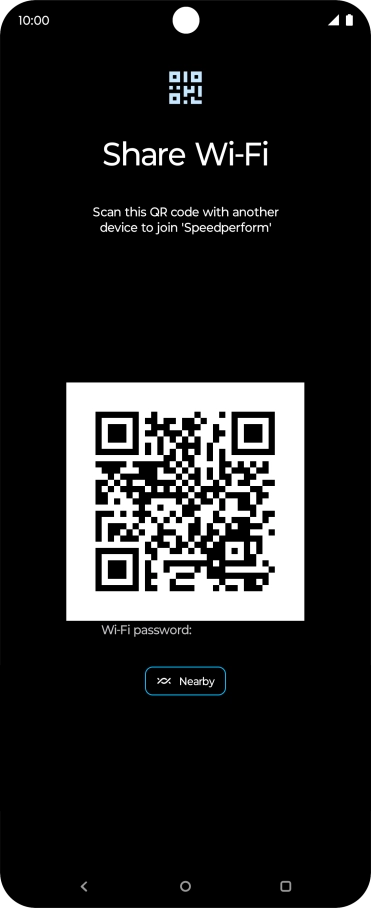 Place the QR code inside the camera frame on the other device to scan the code.