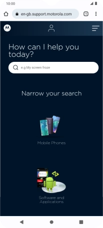 Press the menu icon.
