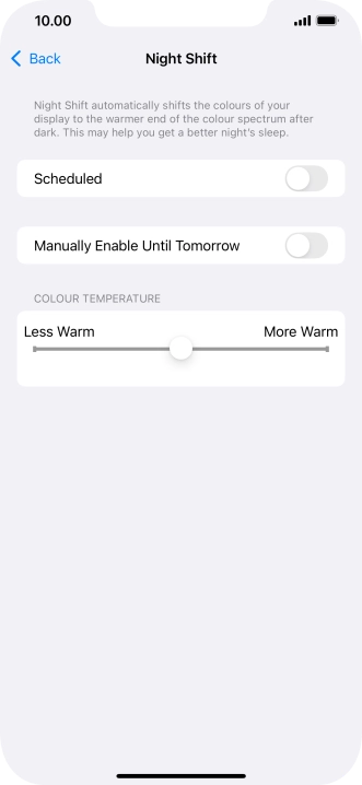 Press the indicator next to 