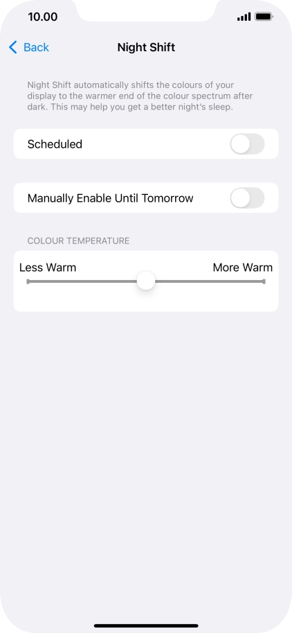 Press the indicator next to 