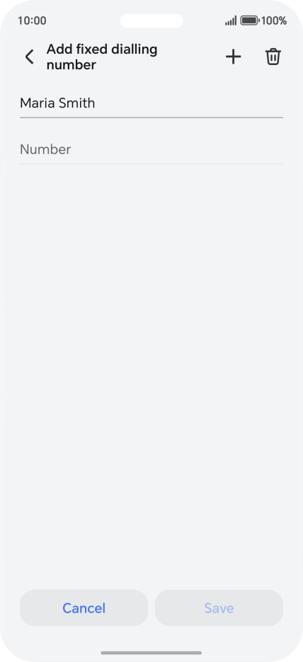 Press Number and key in the required phone number.