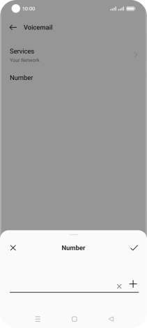 Key in +447836121121 and press the confirm icon.