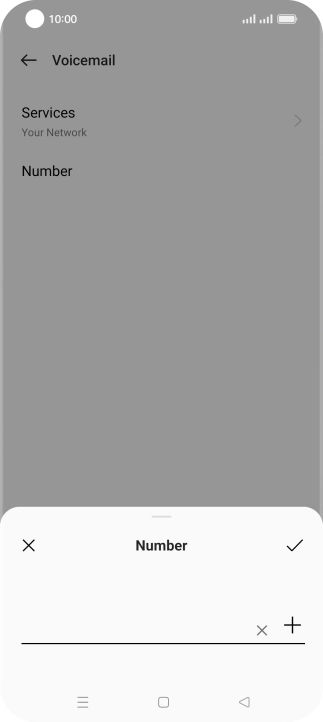 Key in +447836121121 and press the confirm icon.