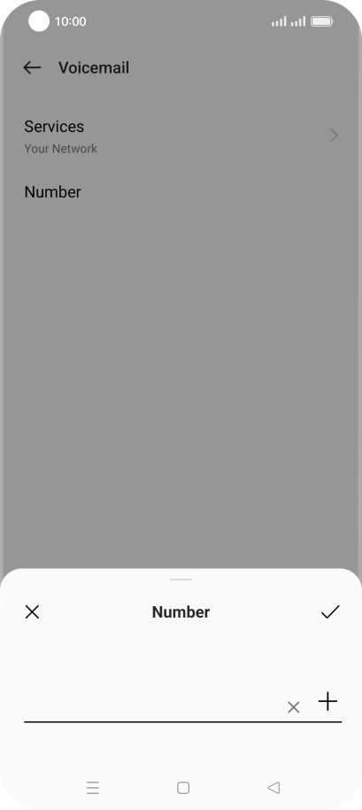 Key in +447836121121 and press the confirm icon.