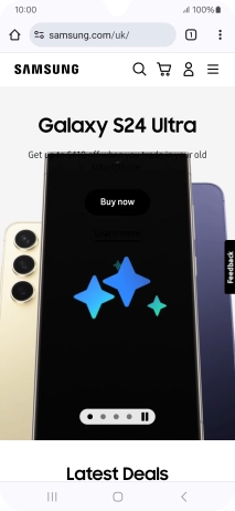 Press the menu icon. Press the menu icon.