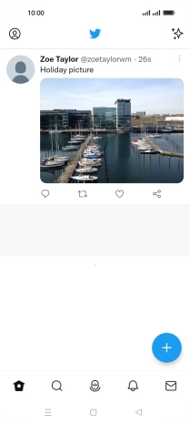 Press the new post icon.