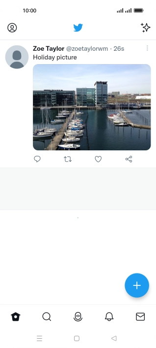 Press the new post icon.