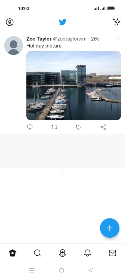 Press the new post icon.