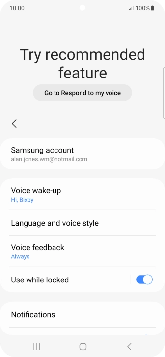 Follow the instructions on the screen to select the required settings.
