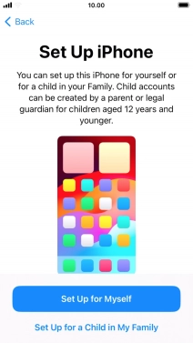 Press Set Up for Myself.