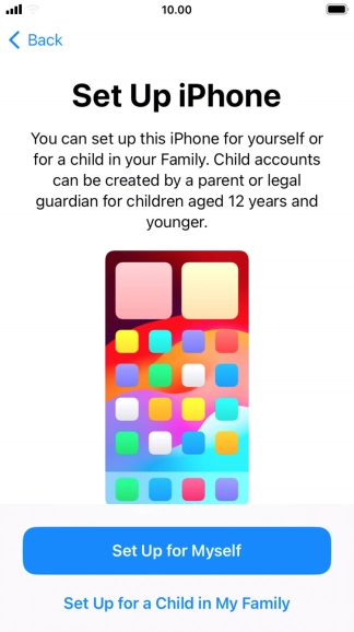 Press Set Up for Myself.