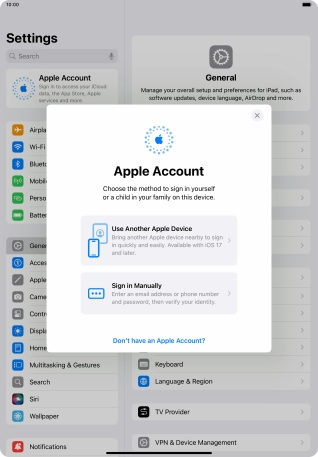 Press Sign in Manually.