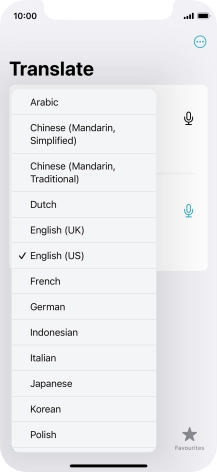 Press the required source language.