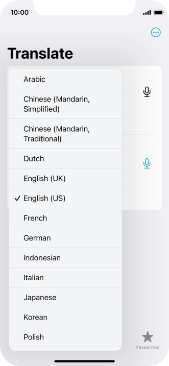 Press the required source language.