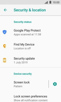 Press Screen lock and key in the current phone lock code.