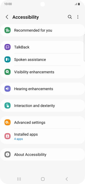 Press TalkBack and follow the instructions on the screen to select the required settings. Press TalkBack and follow the instructions on the screen to select the required settings.