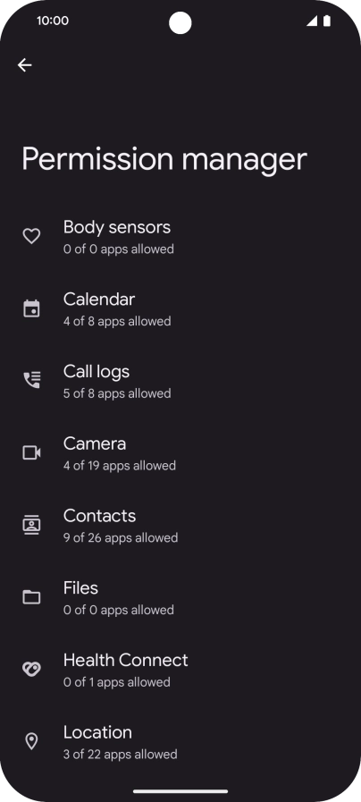 Press the required phone function.