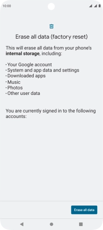 Press Erase all data.