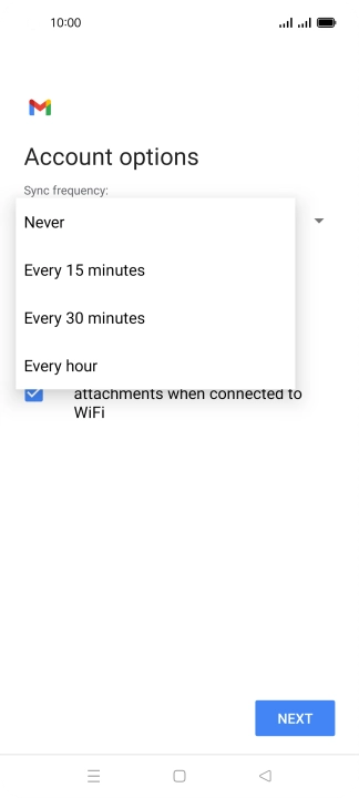 Press the required setting. Press the required setting.