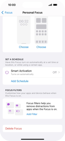 Press the required setting below 