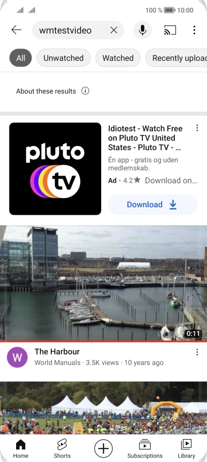 Press the required video clip.