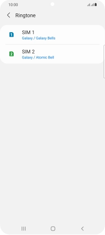 Press the required SIM. Press the required SIM.