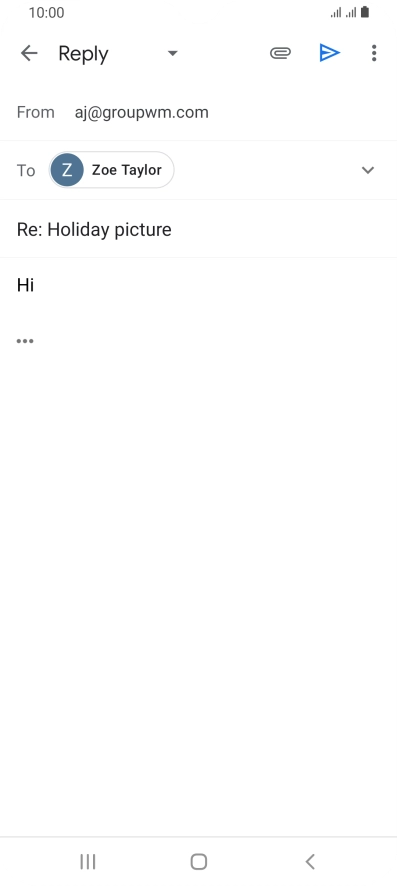 Press the send icon.