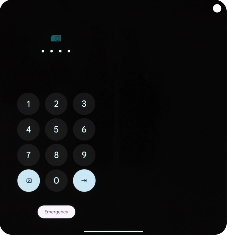 Key in a new four-digit PIN and press arrow right.