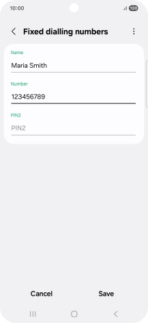 Press PIN2 and key in your PIN2. The default PIN2 is 1111.