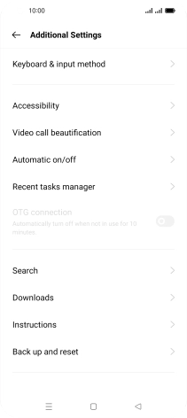 Press Back up and reset. Press Back up and reset.