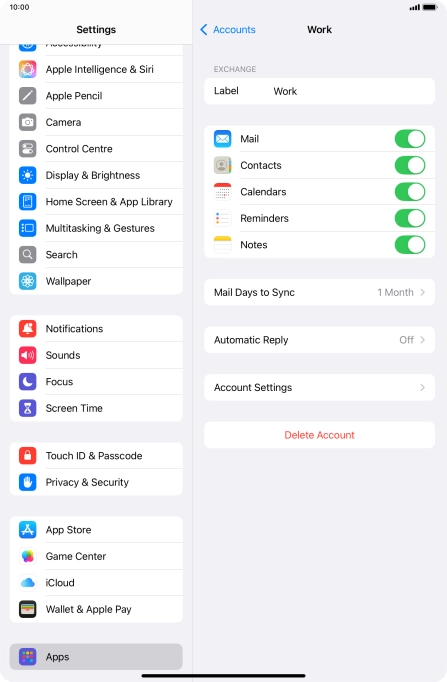 Press Account Settings.