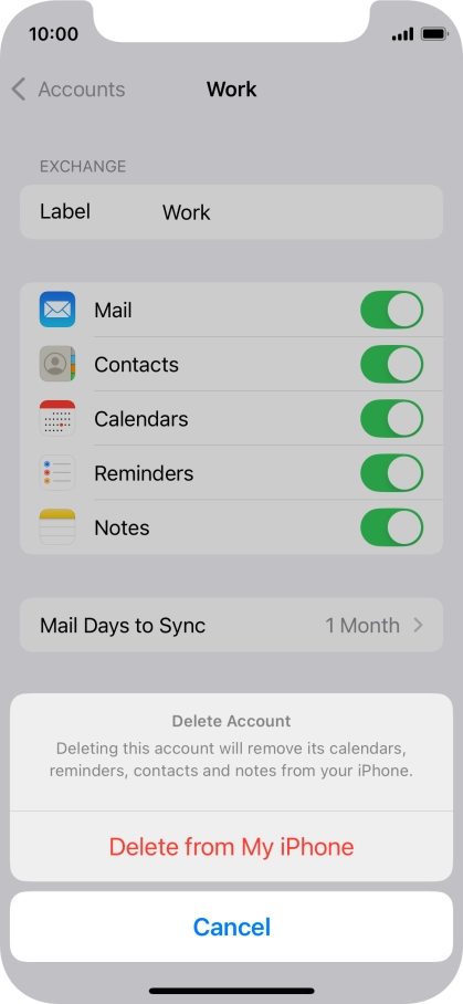 Press Delete from My iPhone.