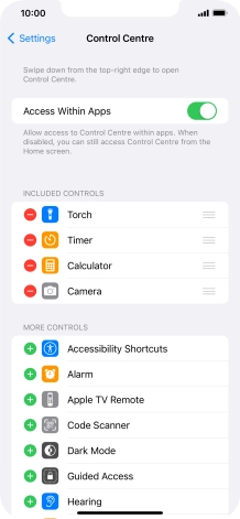 Press the indicator next to 