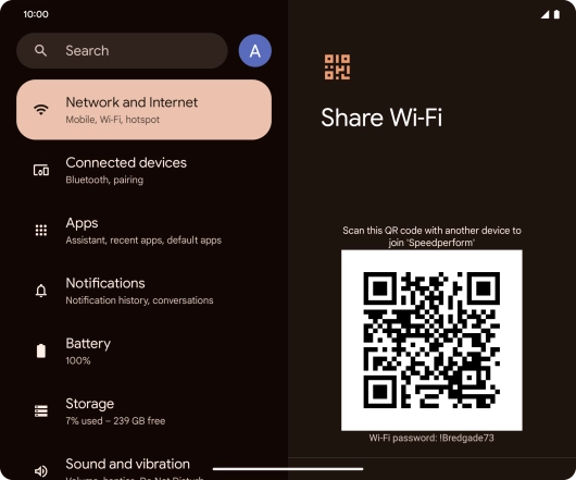 Place the QR code inside the camera frame on the other device to scan the code.