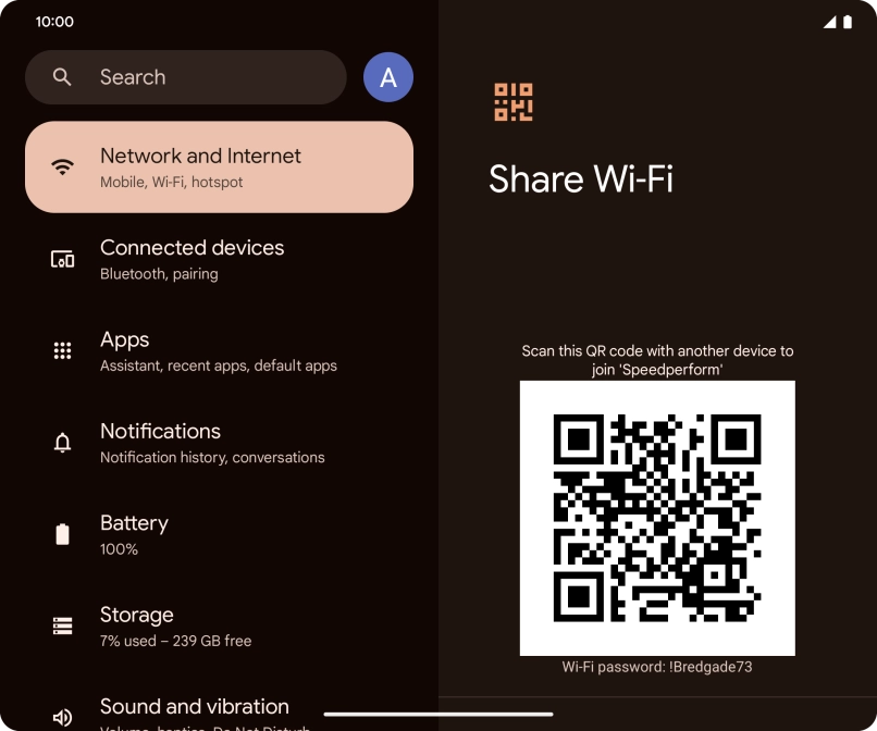 Place the QR code inside the camera frame on the other device to scan the code.
