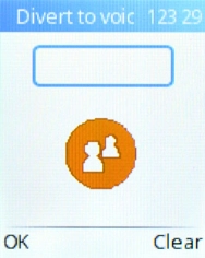 Key in +447836121121 and press the Left selection key.