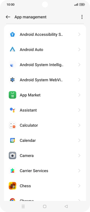 Press the required app.