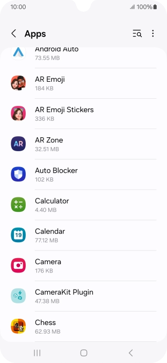 Press the required app. Press the required app.