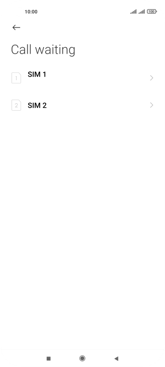 Press the required SIM.