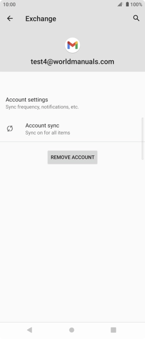 Press REMOVE ACCOUNT.