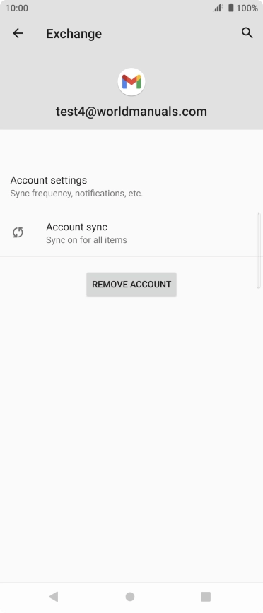 Press REMOVE ACCOUNT.